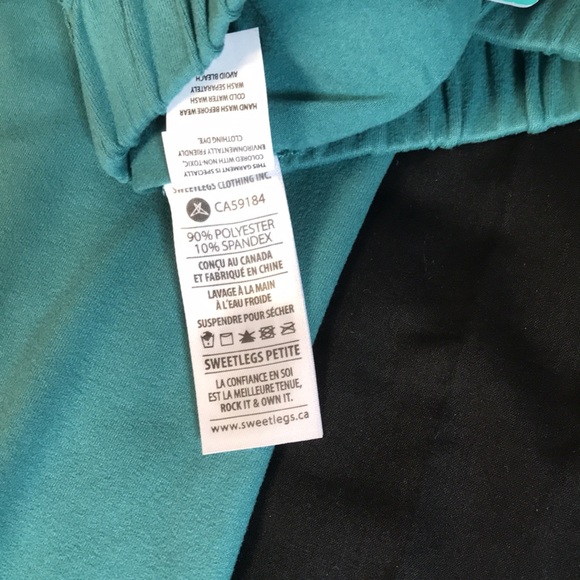 SweetLegs Teal Or No Teal Petite Leggings; BNWT - Picture 5 of 10